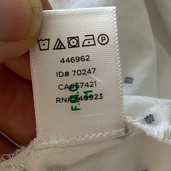 LOFT White Black Polka Dots Long Sleeve Cold Shoulder Top Swiss‎ Dot Size Medium - Picture 11 of 16